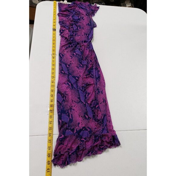 Diane Von Furstenberg Womens Silk Animal Snake Print Y2K Dress Size S Midi Event - Picture 6 of 8